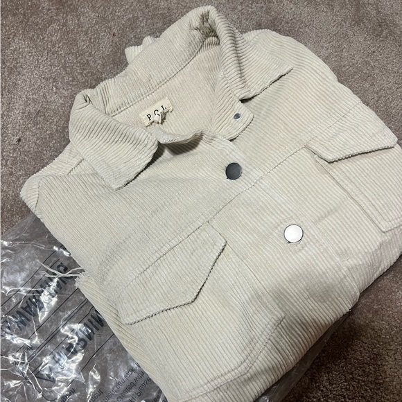 Cream Corduroy Shacket-Closet Candy - Picture 8 of 12